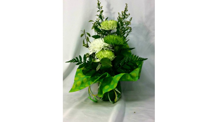 Bouquetto blanc et vert BQ 036